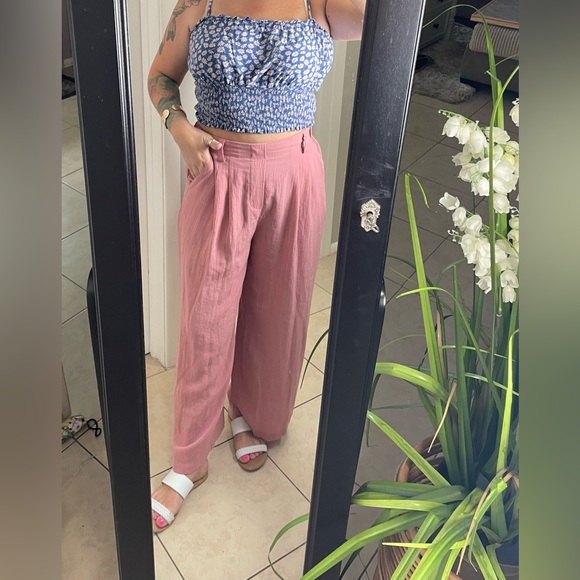 American Eagle Outfitters Blue Floral Crop Top - Picture 7 of 7